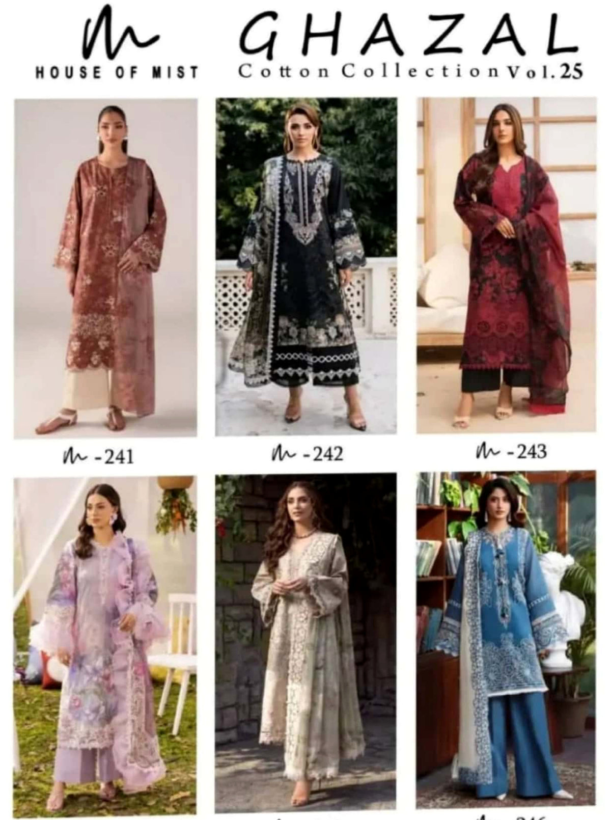 Ghazal Cotton Collection Vol-25 Pure Cotton 6 Pcs Set