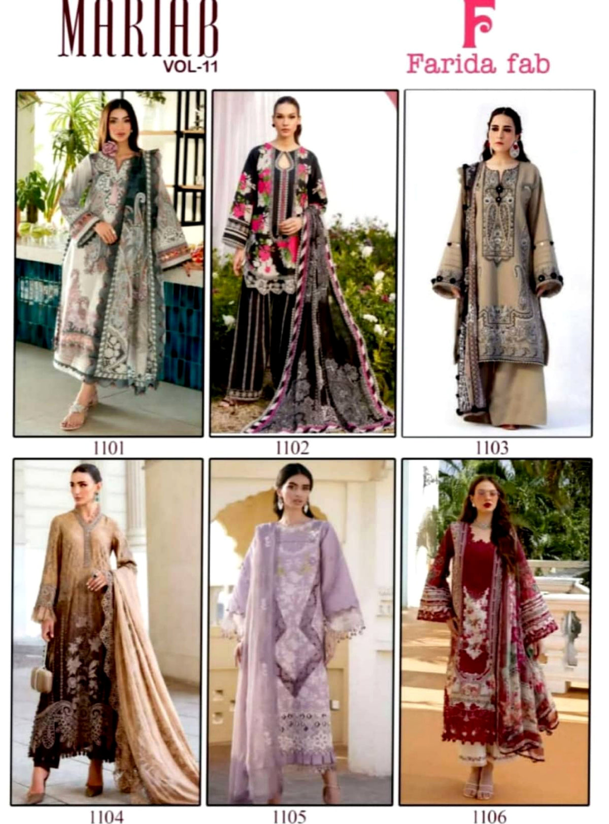 Mariar Vol-11 Pure Cotton 6 Pcs Set