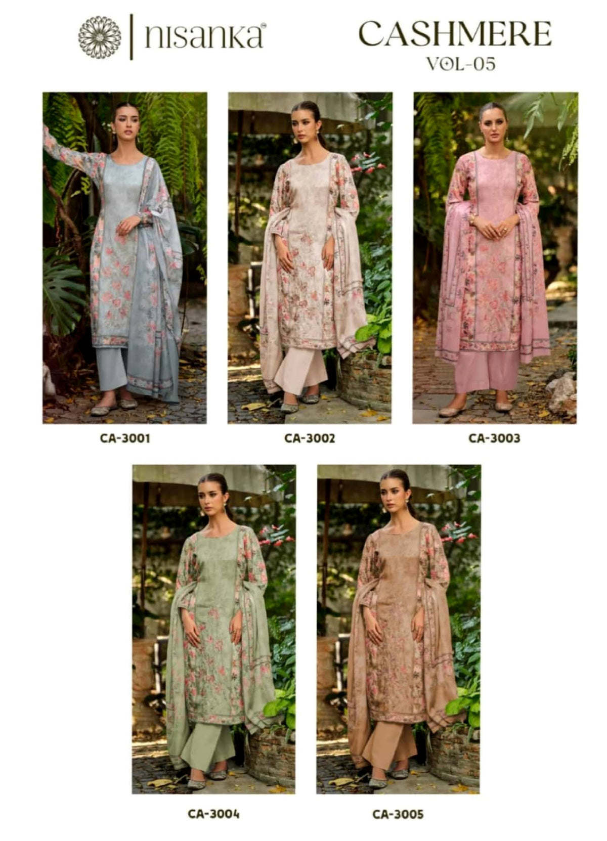 Nisanka Cashmere Vol-05 Pure Cotton 5 Pcs Set