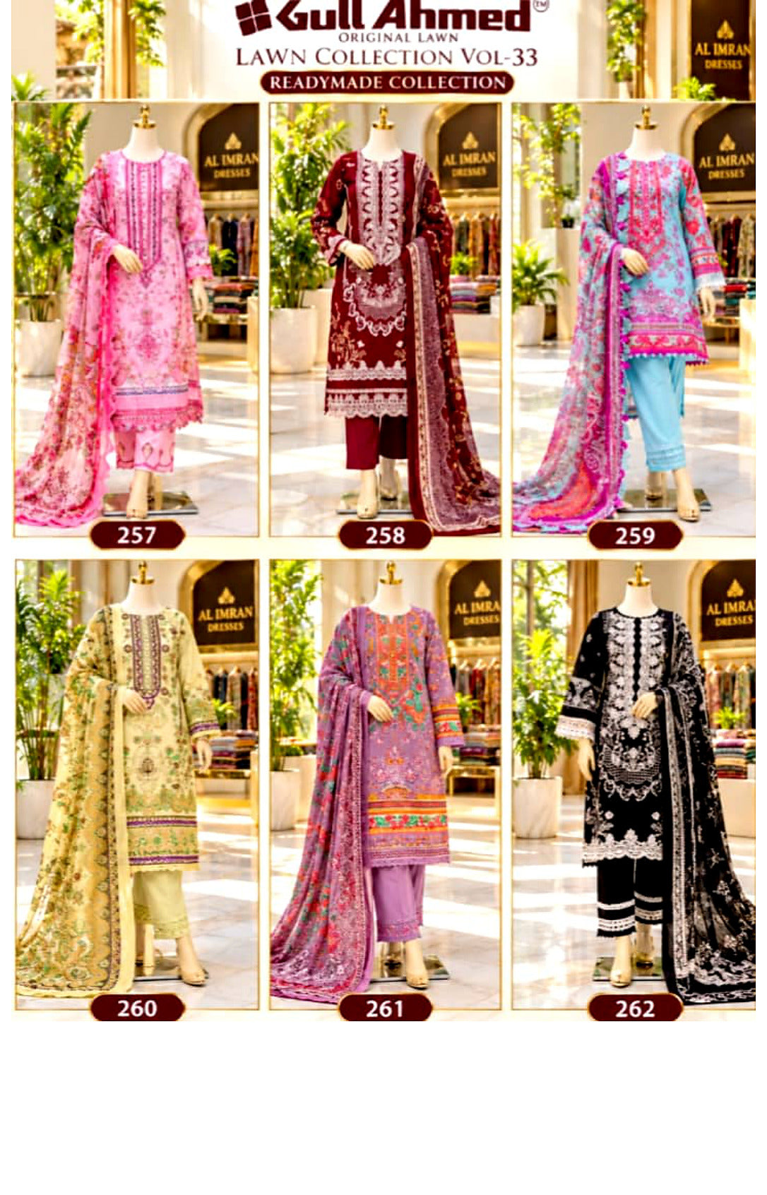 Gul Ahmed Lawn Collection Vol.33 by Gul Ahmed Readymade Pure Cotton catalogue