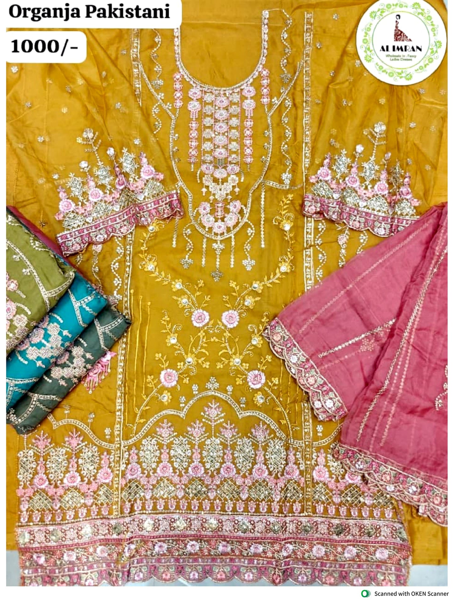 Organza Pakistani Work Suit