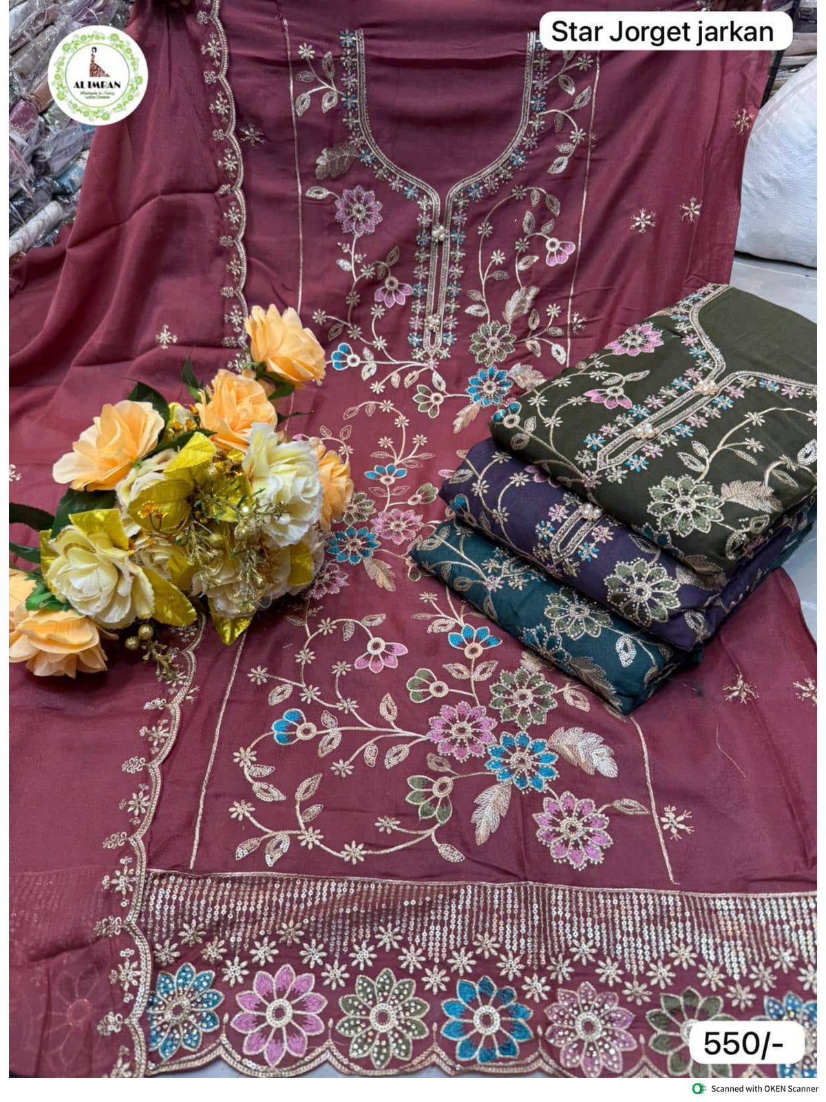Star Jorget Embroidered Work Suit