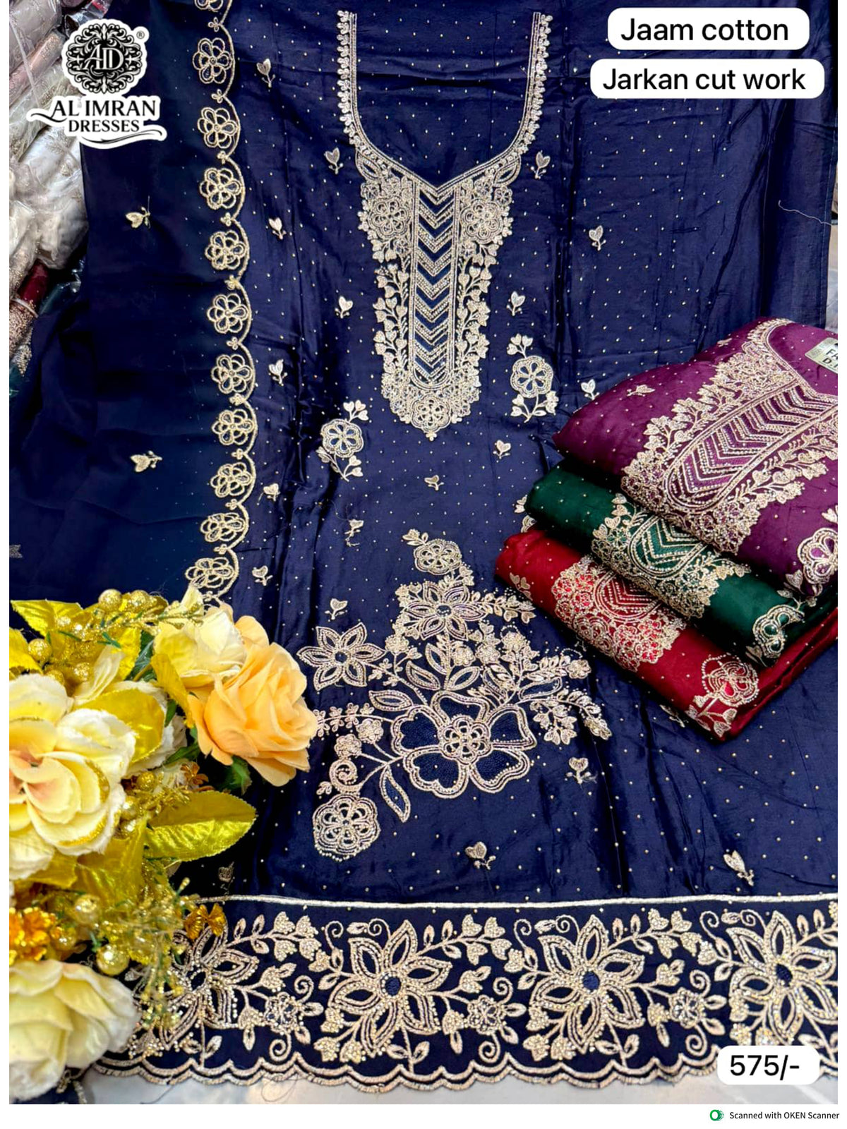 Jaam Cotton Jarkan Cut Work Suit