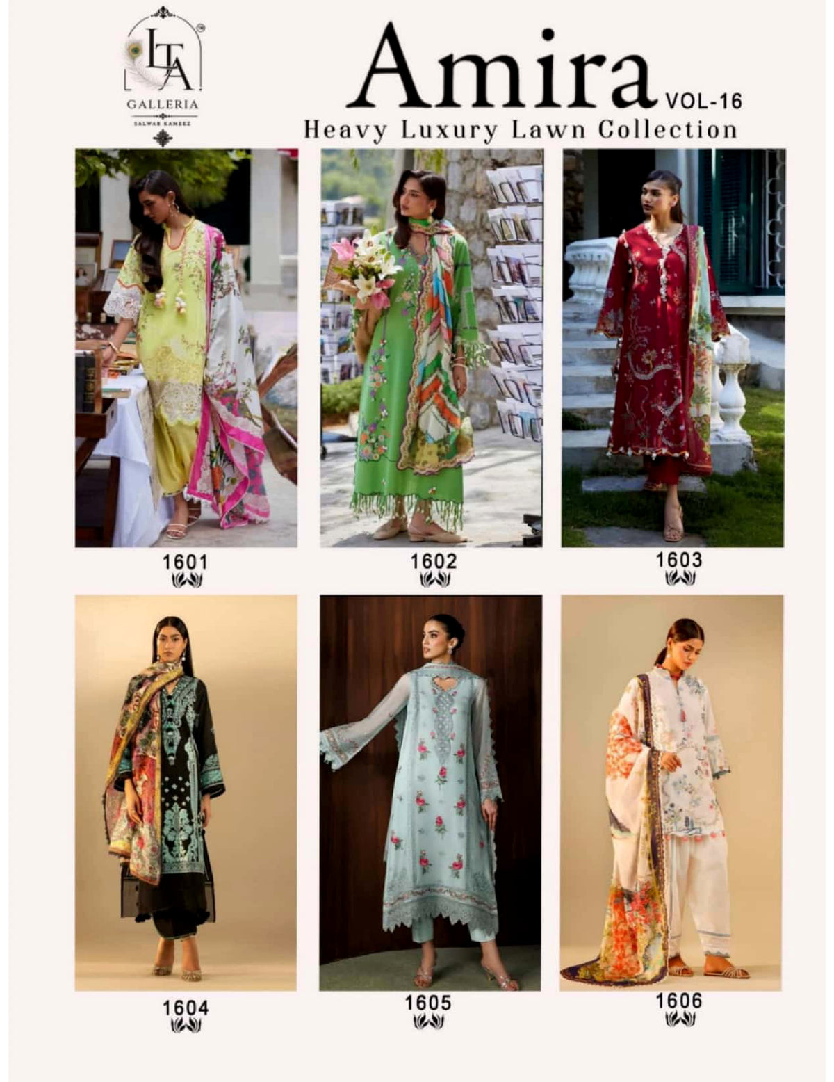 Amira Vol-16 Pure Cotton 6 Pcs Set