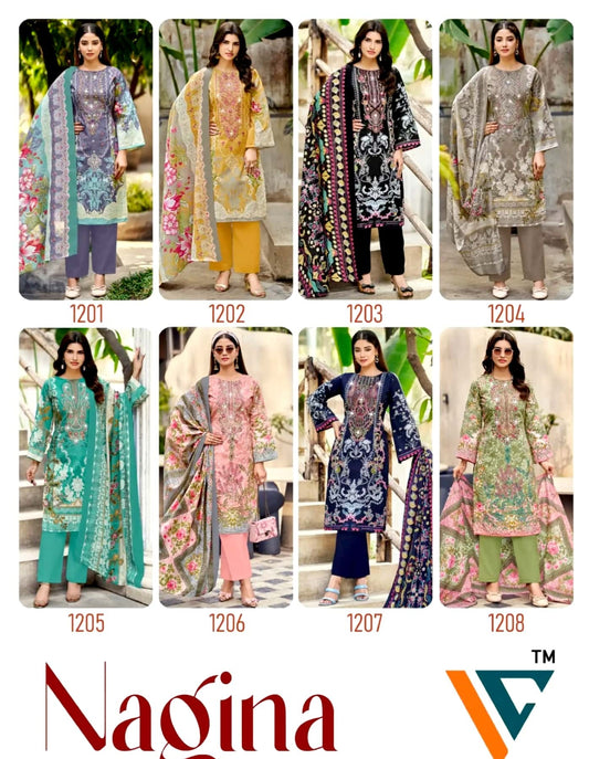 Nagina Embroidery Collection Vol.12 | Mix Cotton | 8 Pcs Set catalogue image