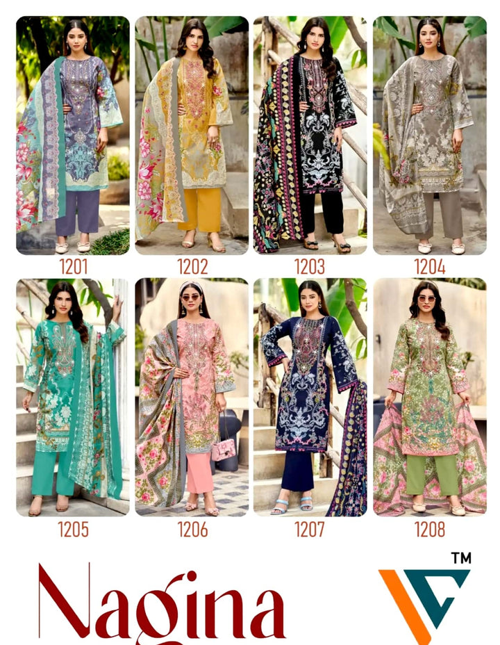 Nagina Embroidery Collection Vol.12 | Mix Cotton | 8 Pcs Set catalogue image