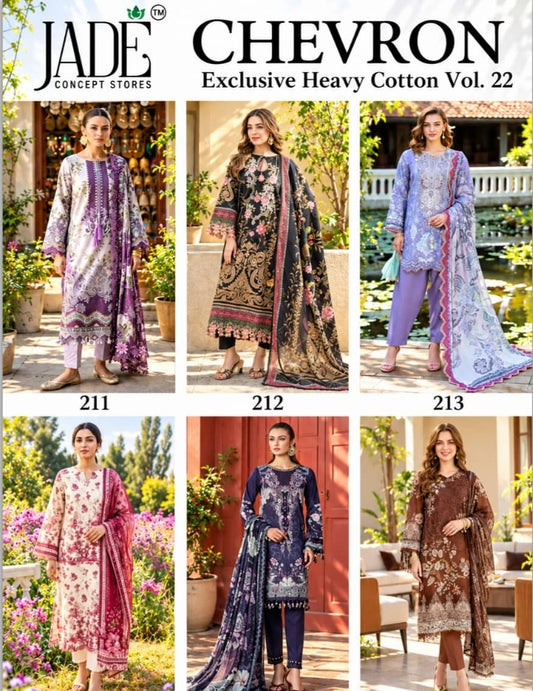 Jade Chevron Vol.22 | Pure Cotton | 6 Pcs Set catalogue image