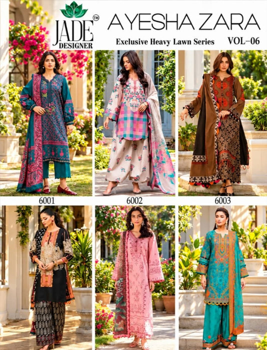 Ayesha Zara Vol.06 | Pure Cotton | 6 Pcs Set catalogue image