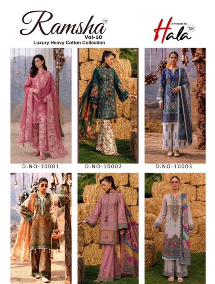 Ramsha Vol.10 - Hala | Pure Cotton | 6 Pcs Set catalogue image