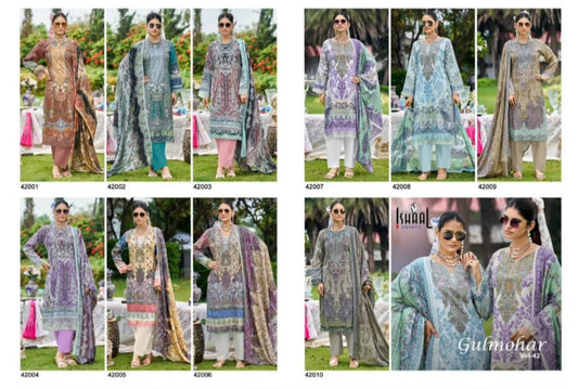 Ishaal Gulmohar Vol.42 | Pure Cotton | 10 Pcs Set catalogue image