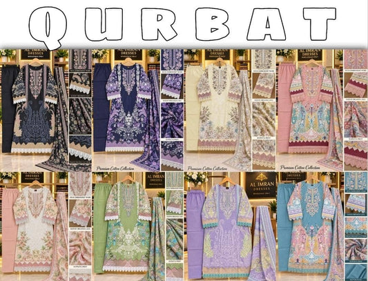 Al Imran Dresses | Qurbat | Readymade Mix Cotton | 8 Pcs Set catalogue image