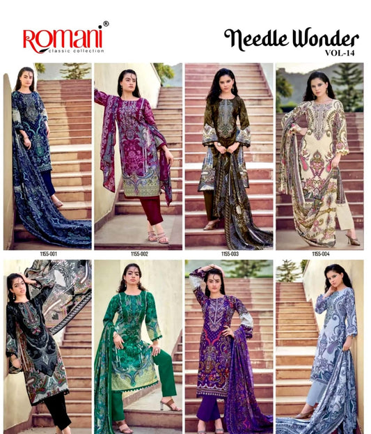 Romani | Needle Wonder Vol.14 | Readymade Mix Cotton | 8 Pcs Set catalogue image