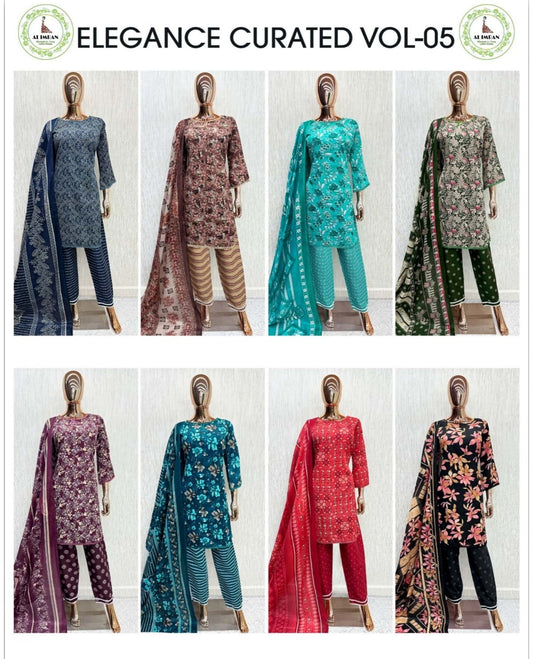 Al Imran Dresses | Elegance Curated Vol.05 | Readymade Mix Cotton | 6 Pcs Set catalogue image