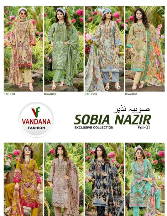 Vandana Fashion | Sobia Nazir Vol.01 | Readymade Mix Cotton | 8 Pcs Set catalogue image
