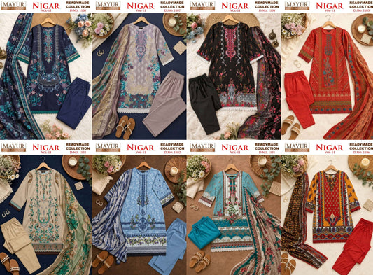 Mayur | Nigar Vol.18 | Readymade Pure Cotton | 8 Pcs Set catalogue image