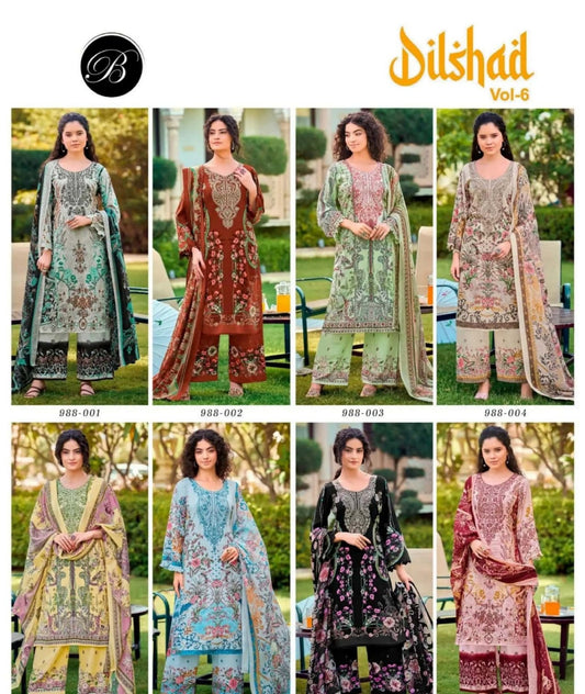 Al Imran Dresses | Dilshad Vol.6 | Readymade Pure Cotton | 8 Pcs Set catalogue image