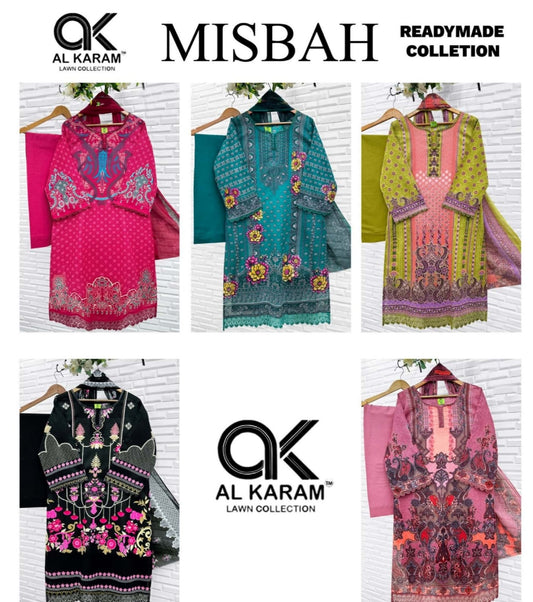 Al Karam | Misbah | Readymade Pure Cotton | 5 Pcs Set catalogue image