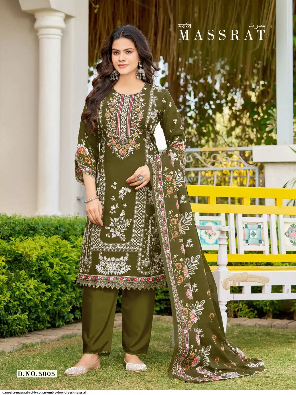 GANESHA MASSRAT VOL 5 COTTON EMBROIDERY DRESS MATERIAL