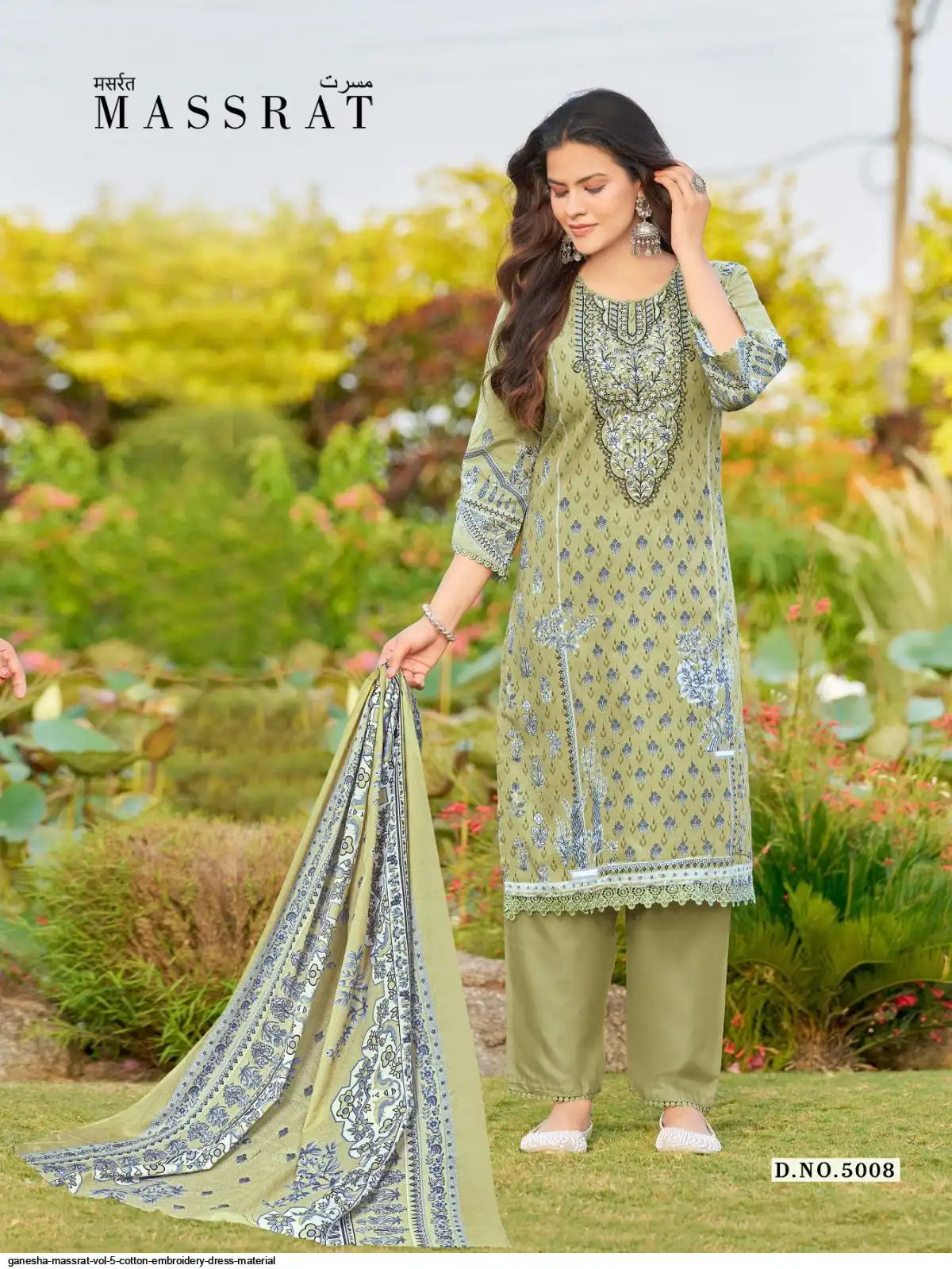 GANESHA MASSRAT VOL 5 COTTON EMBROIDERY DRESS MATERIAL