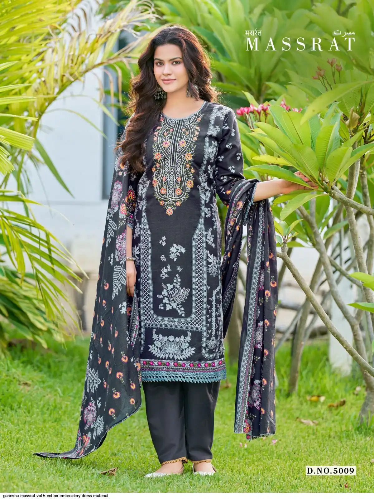 GANESHA MASSRAT VOL 5 COTTON EMBROIDERY DRESS MATERIAL