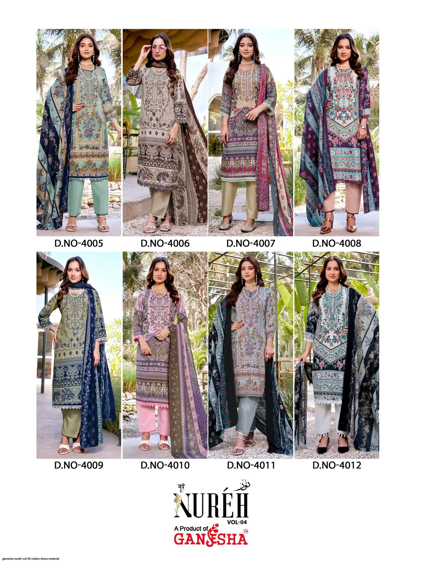 GANESHA NUREH VOL 04 COTTON DRESS MATERIAL