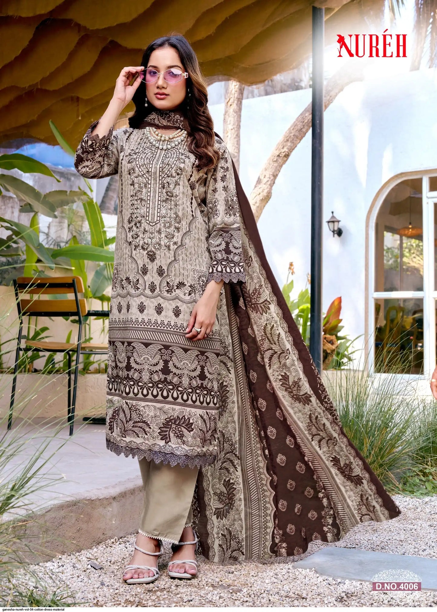 GANESHA NUREH VOL 04 COTTON DRESS MATERIAL
