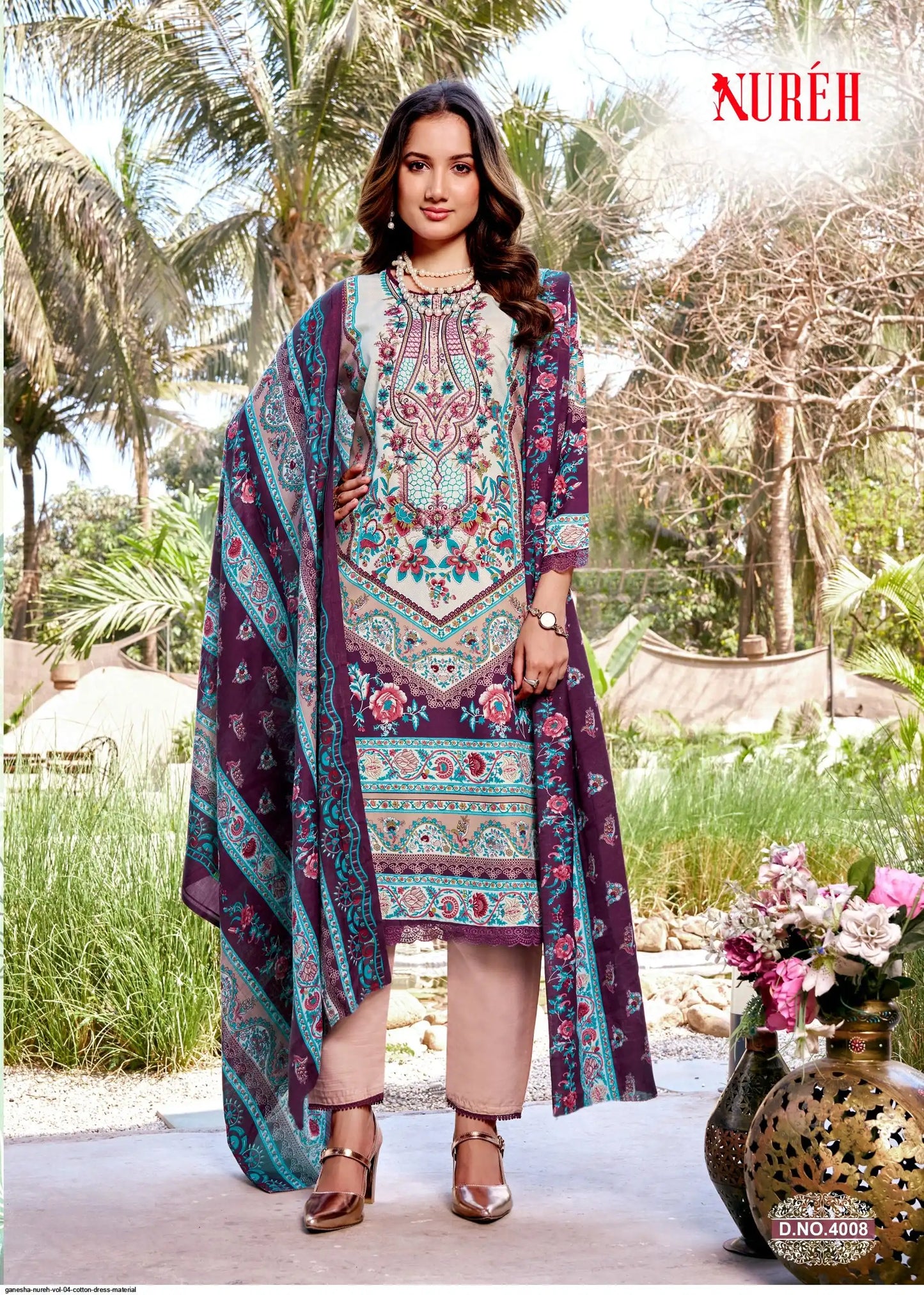 GANESHA NUREH VOL 04 COTTON DRESS MATERIAL