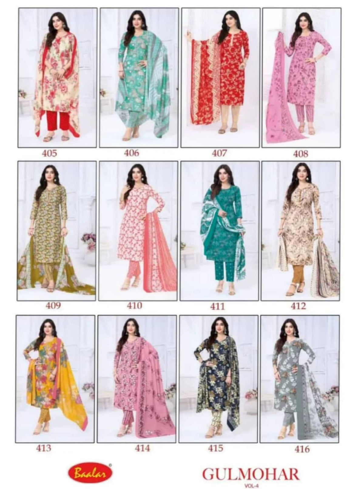Gulmohar Vol-04 Pure Cotton 12 Pcs Set
