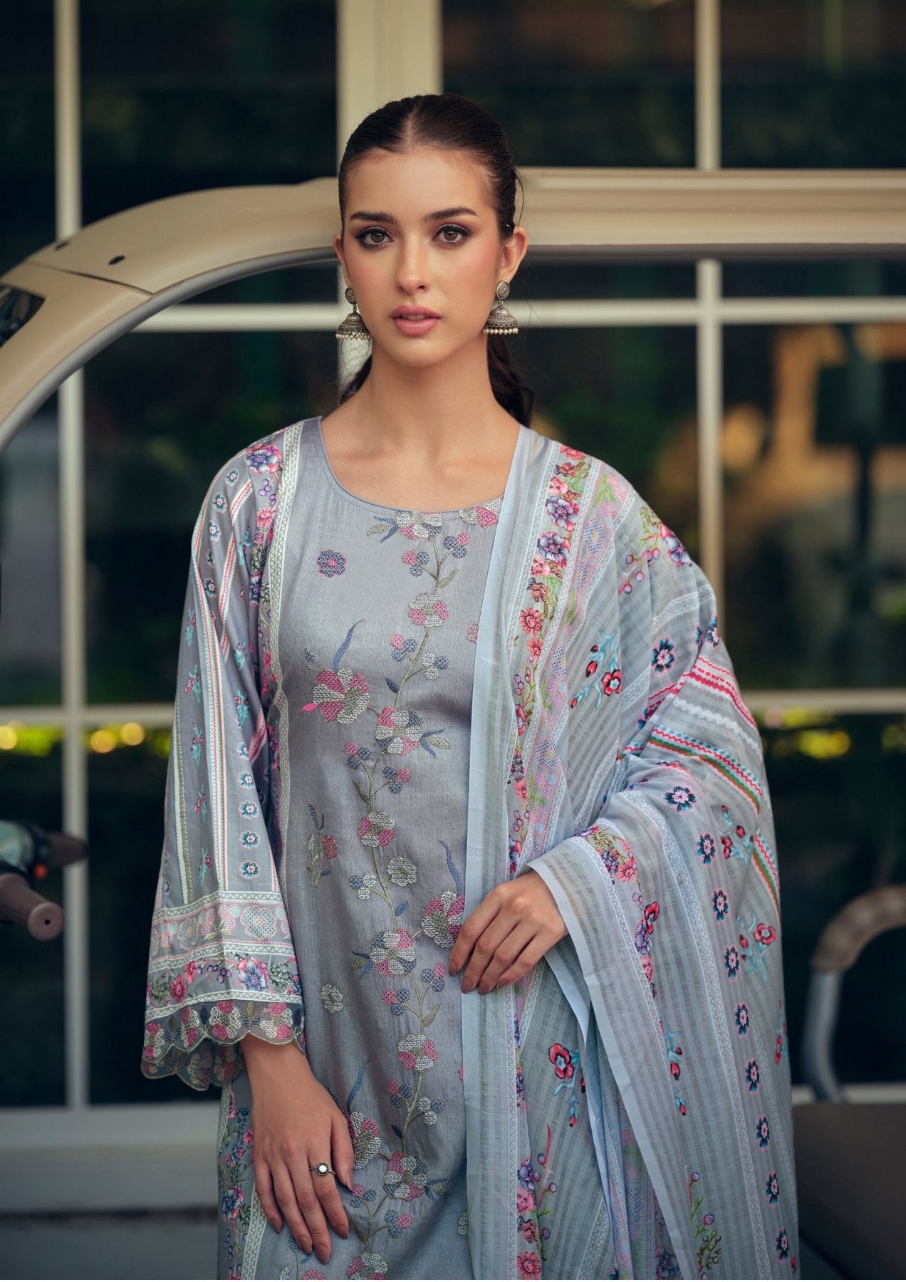 HERMITAGE MAZDA JAM SATIN DRESS MATERIAL