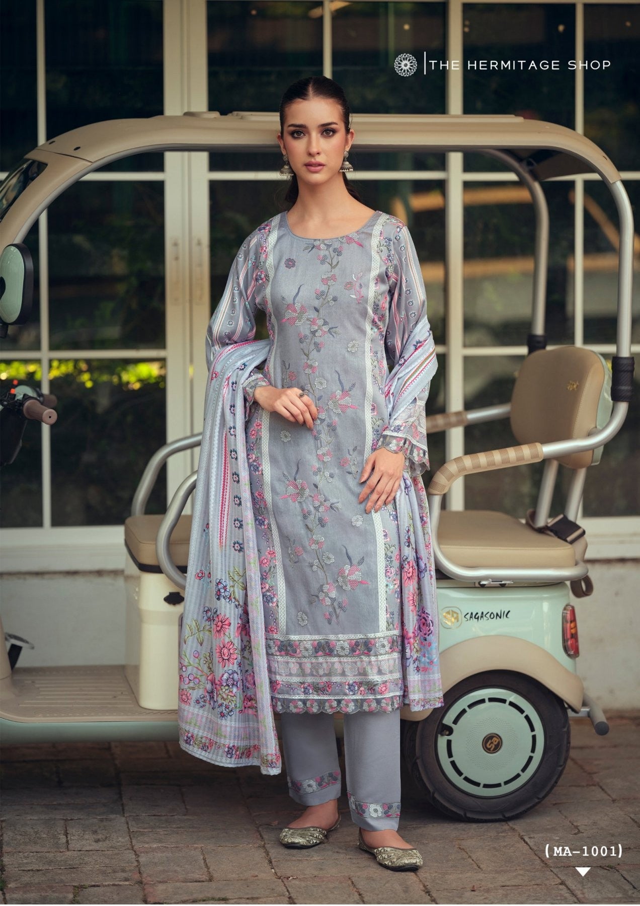 HERMITAGE MAZDA JAM SATIN DRESS MATERIAL