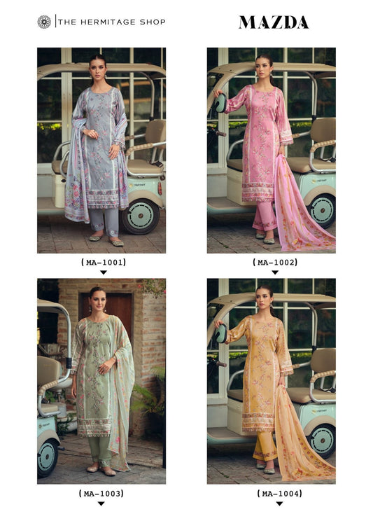HERMITAGE MAZDA JAM SATIN DRESS MATERIAL