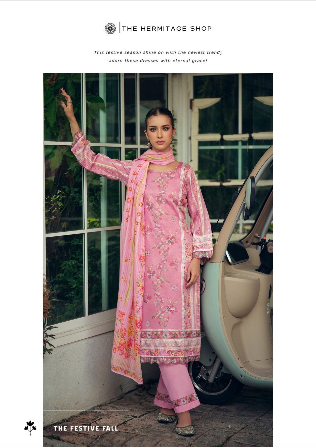 HERMITAGE MAZDA JAM SATIN DRESS MATERIAL
