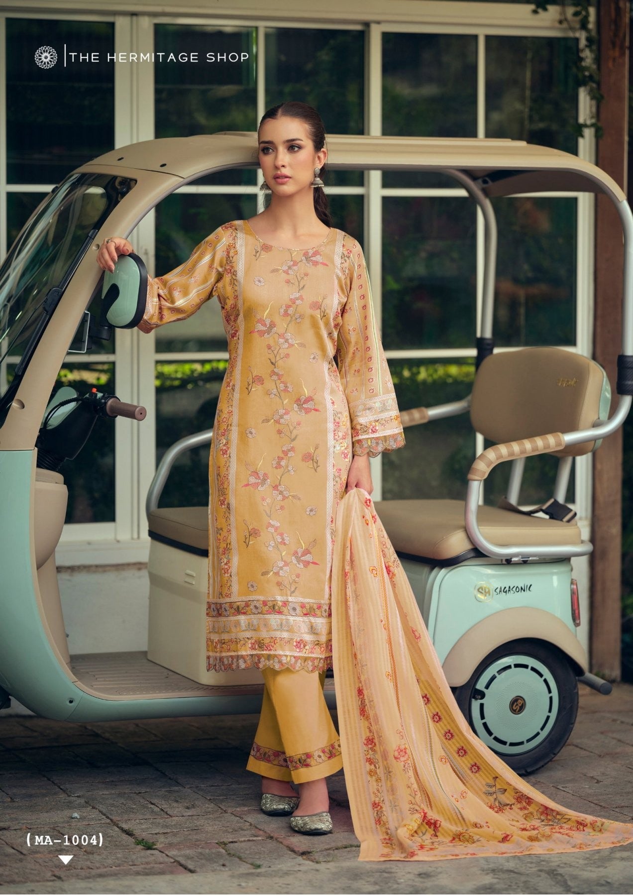 HERMITAGE MAZDA JAM SATIN DRESS MATERIAL