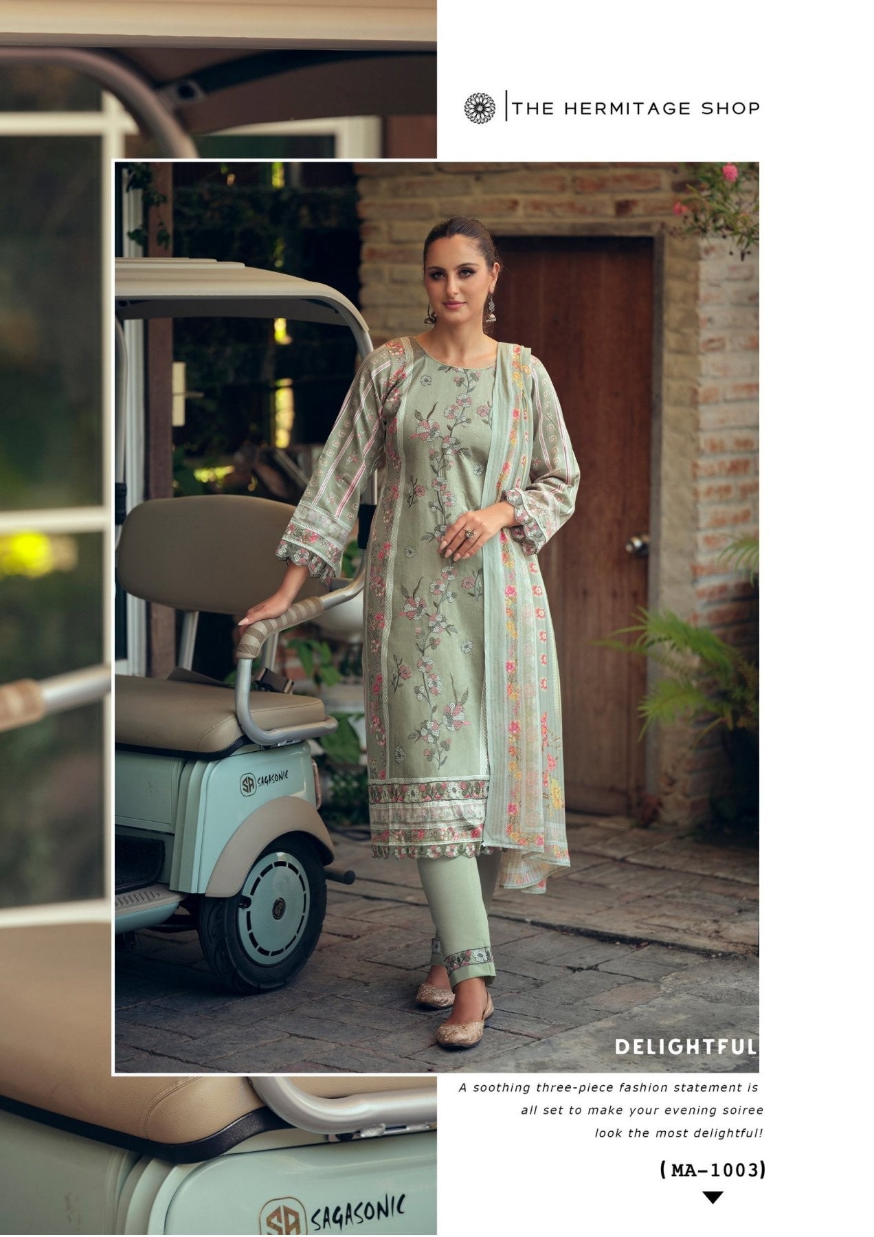HERMITAGE MAZDA JAM SATIN DRESS MATERIAL