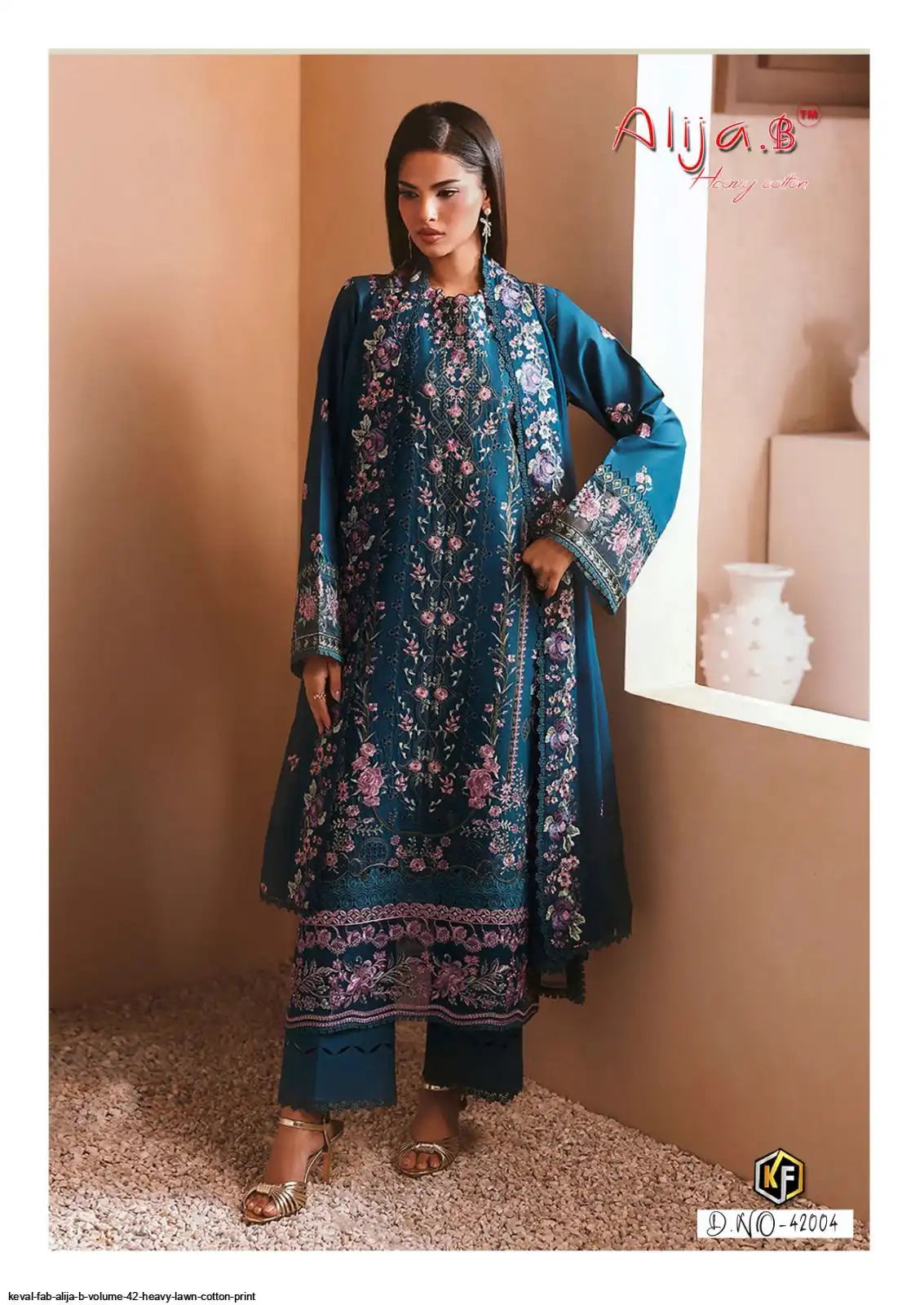 KEVAL FAB ALIJA B VOLUME 42 HEAVY LAWN COTTON PRINT