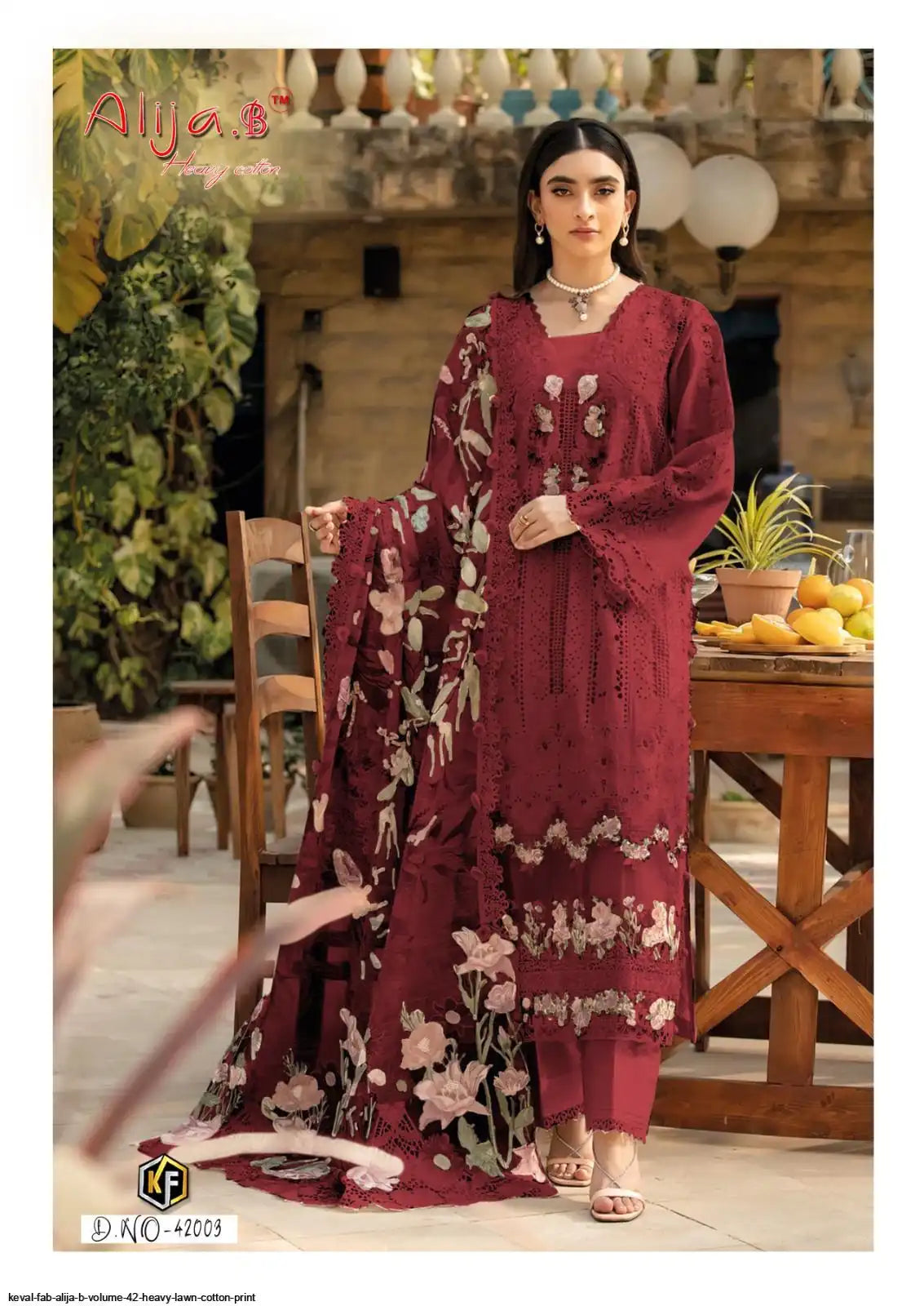 KEVAL FAB ALIJA B VOLUME 42 HEAVY LAWN COTTON PRINT