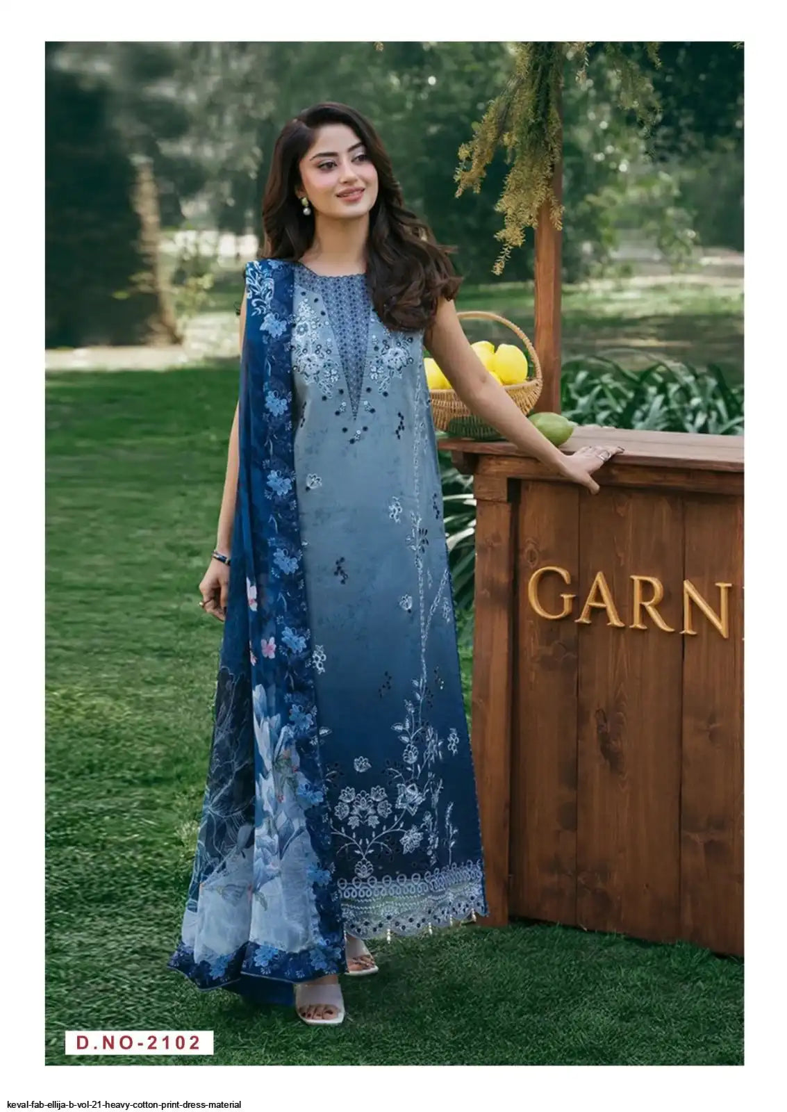 KEVAL FAB ELLIJA B VOL 21 HEAVY COTTON PRINT DRESS MATERIAL