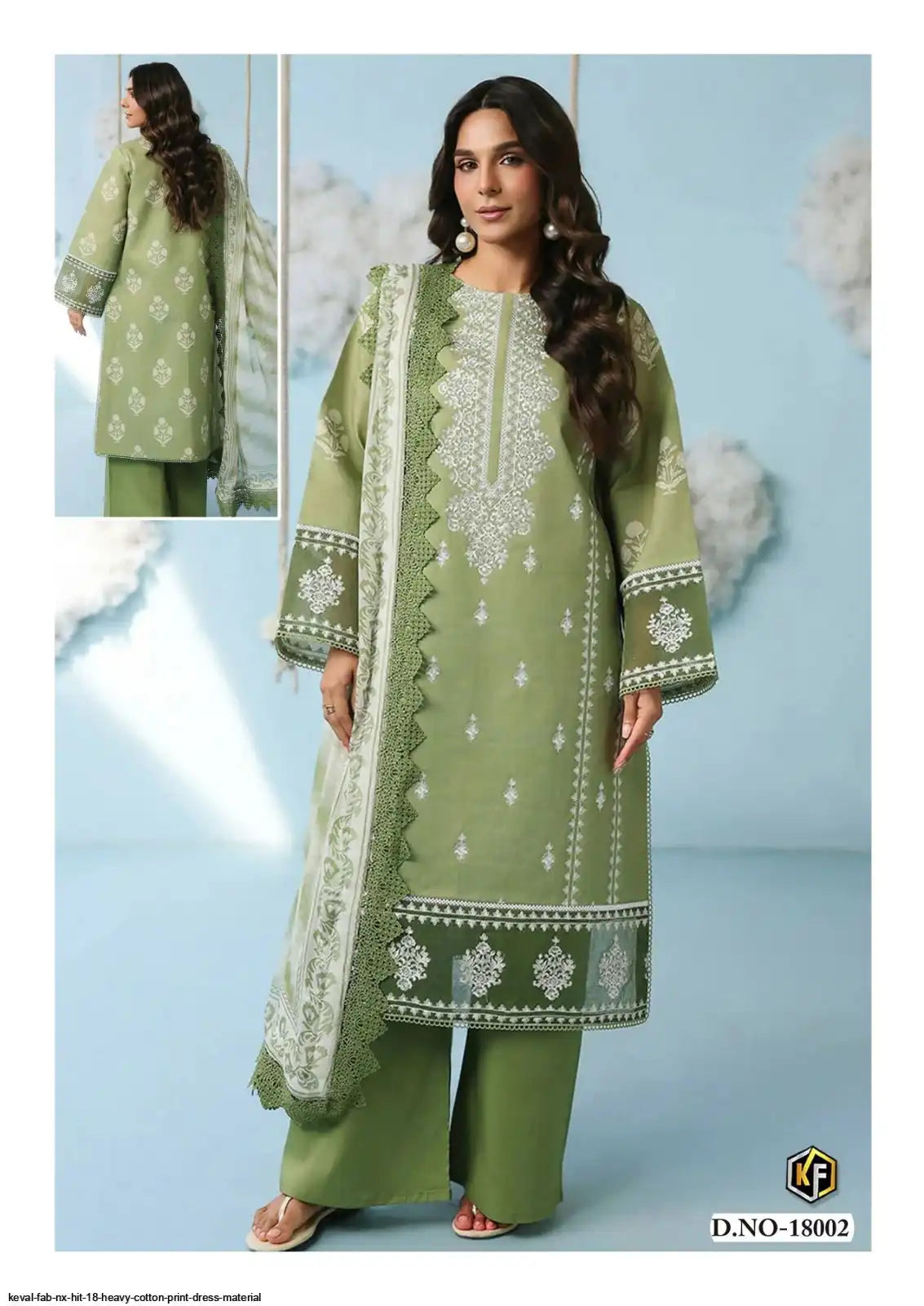 KEVAL FAB NX HIT 18 HEAVY COTTON PRINT DRESS MATERIAL