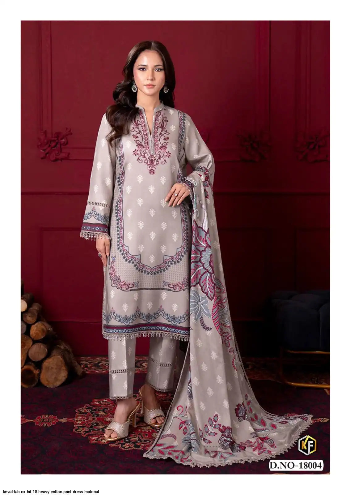 KEVAL FAB NX HIT 18 HEAVY COTTON PRINT DRESS MATERIAL