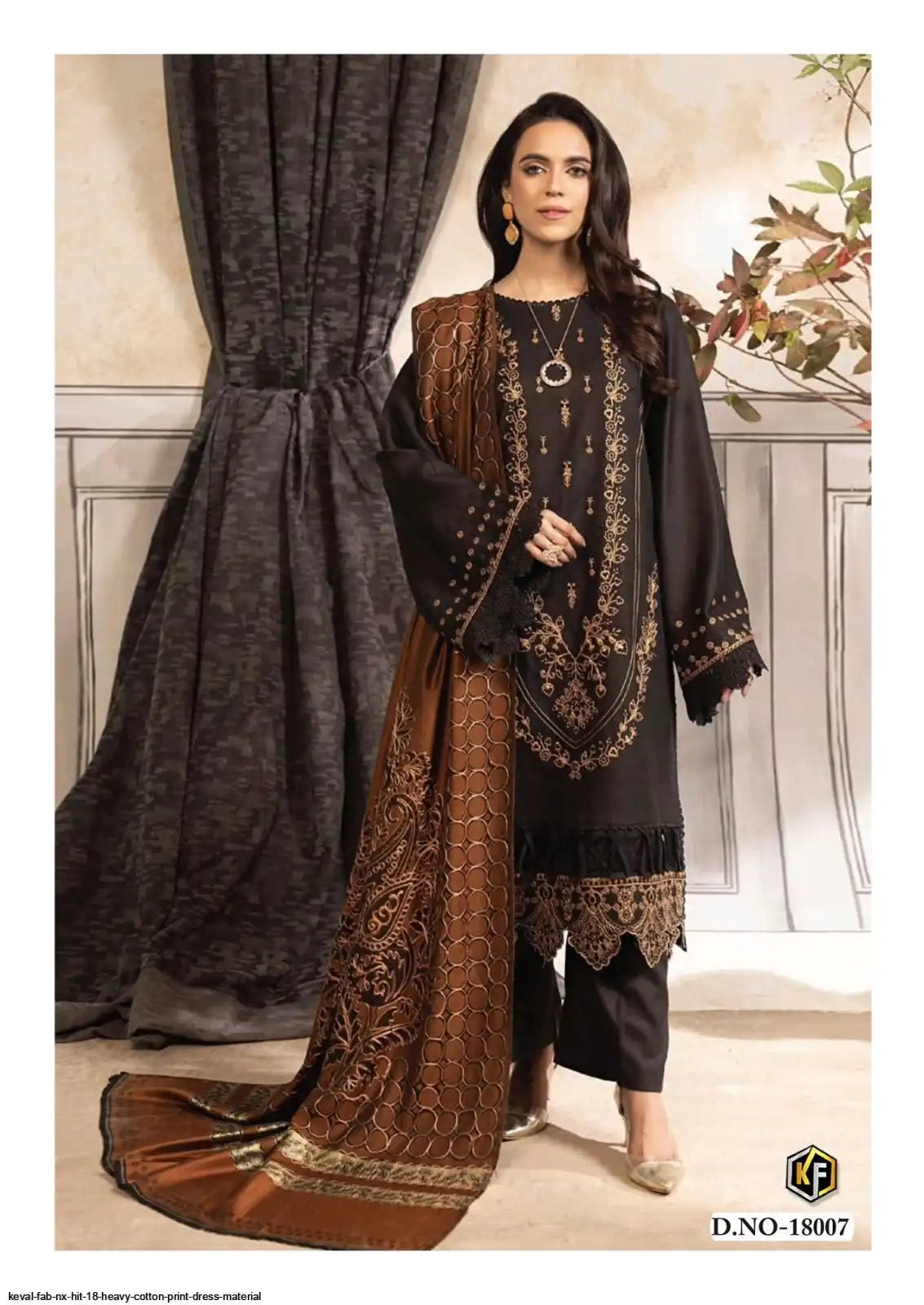 KEVAL FAB NX HIT 18 HEAVY COTTON PRINT DRESS MATERIAL