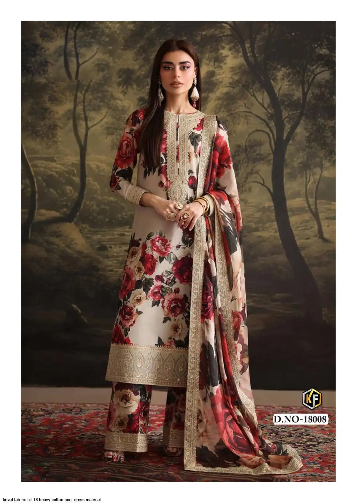 KEVAL FAB NX HIT 18 HEAVY COTTON PRINT DRESS MATERIAL