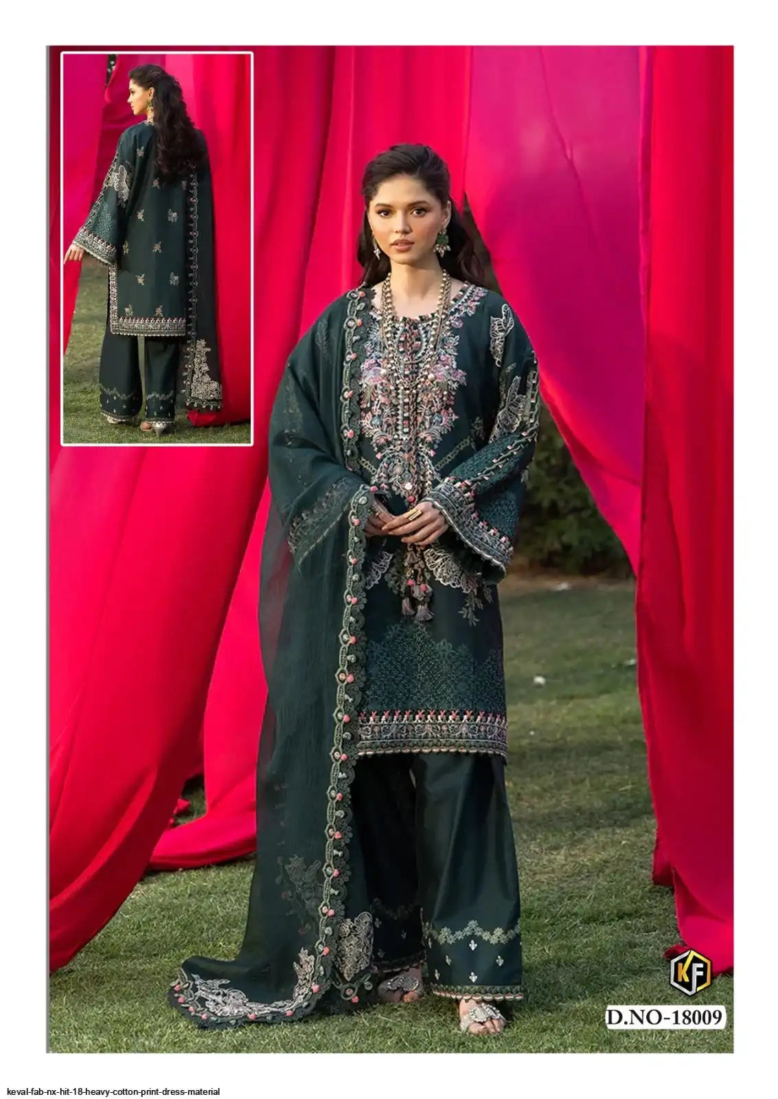 KEVAL FAB NX HIT 18 HEAVY COTTON PRINT DRESS MATERIAL