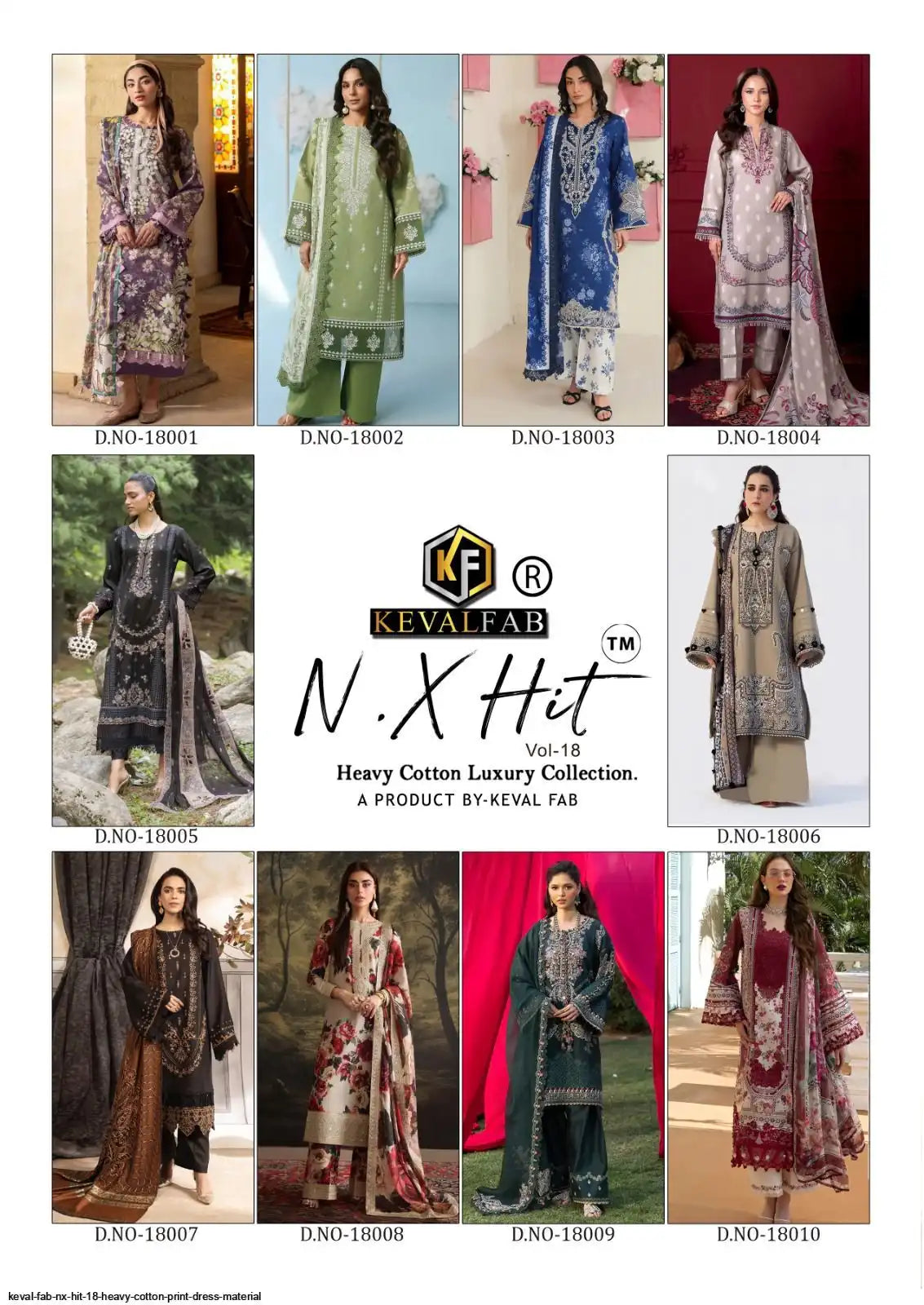 KEVAL FAB NX HIT 18 HEAVY COTTON PRINT DRESS MATERIAL