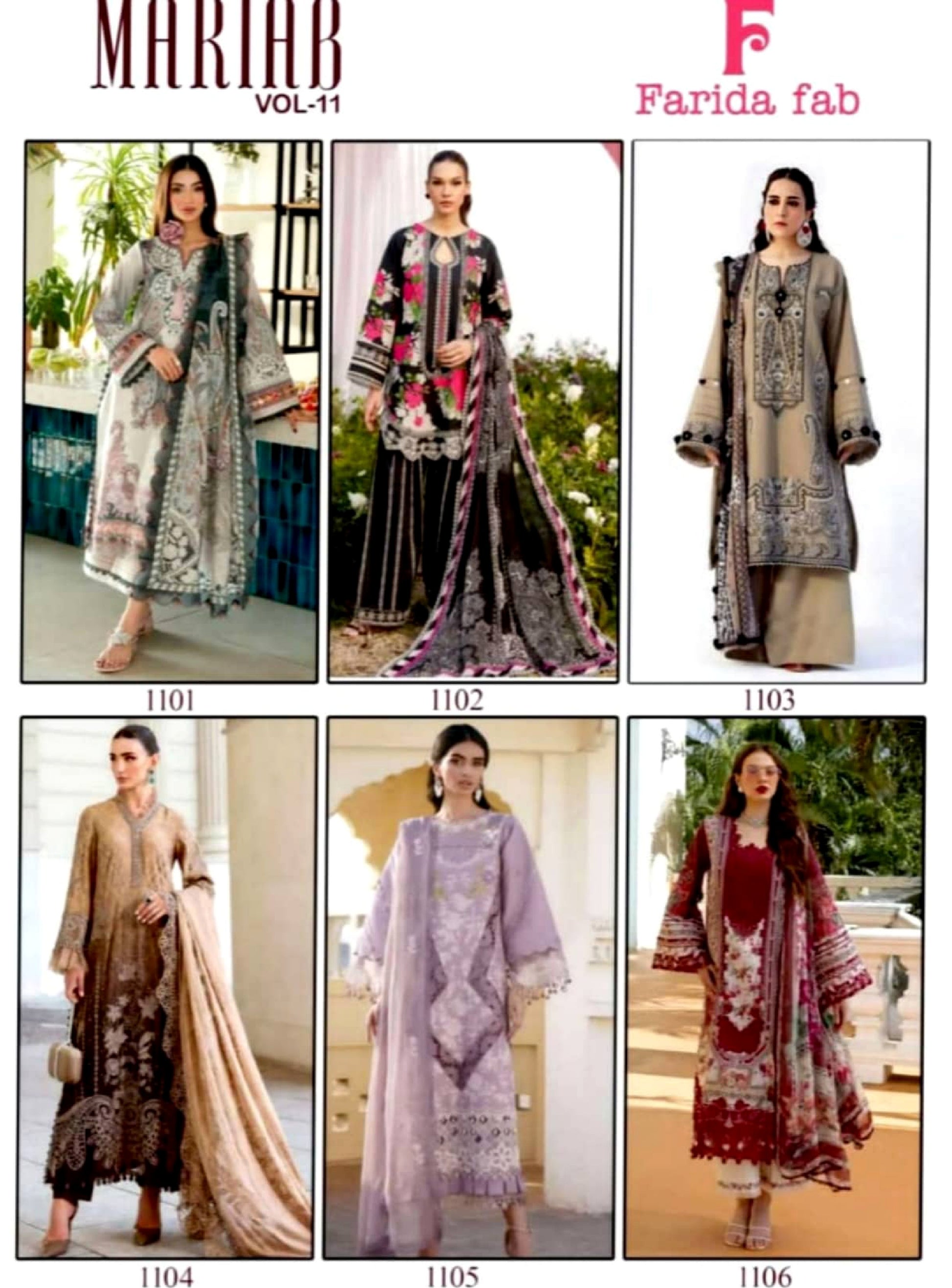 Mariar Vol-11 Pure Cotton 6 Pcs Set