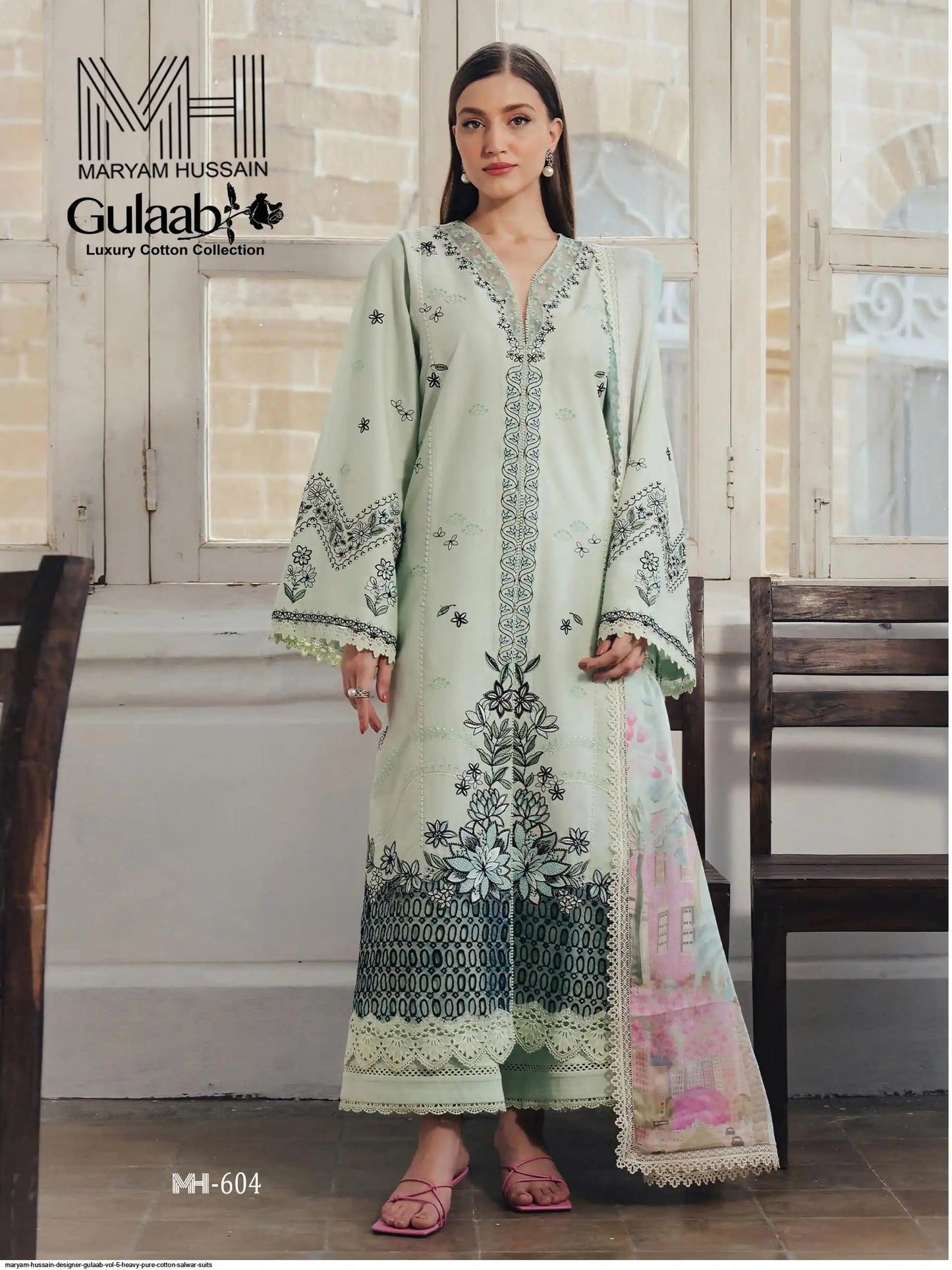 MARYAM HUSSAIN DESIGNER GULAAB VOL 6 HEAVY PURE COTTON SALWAR SUITS