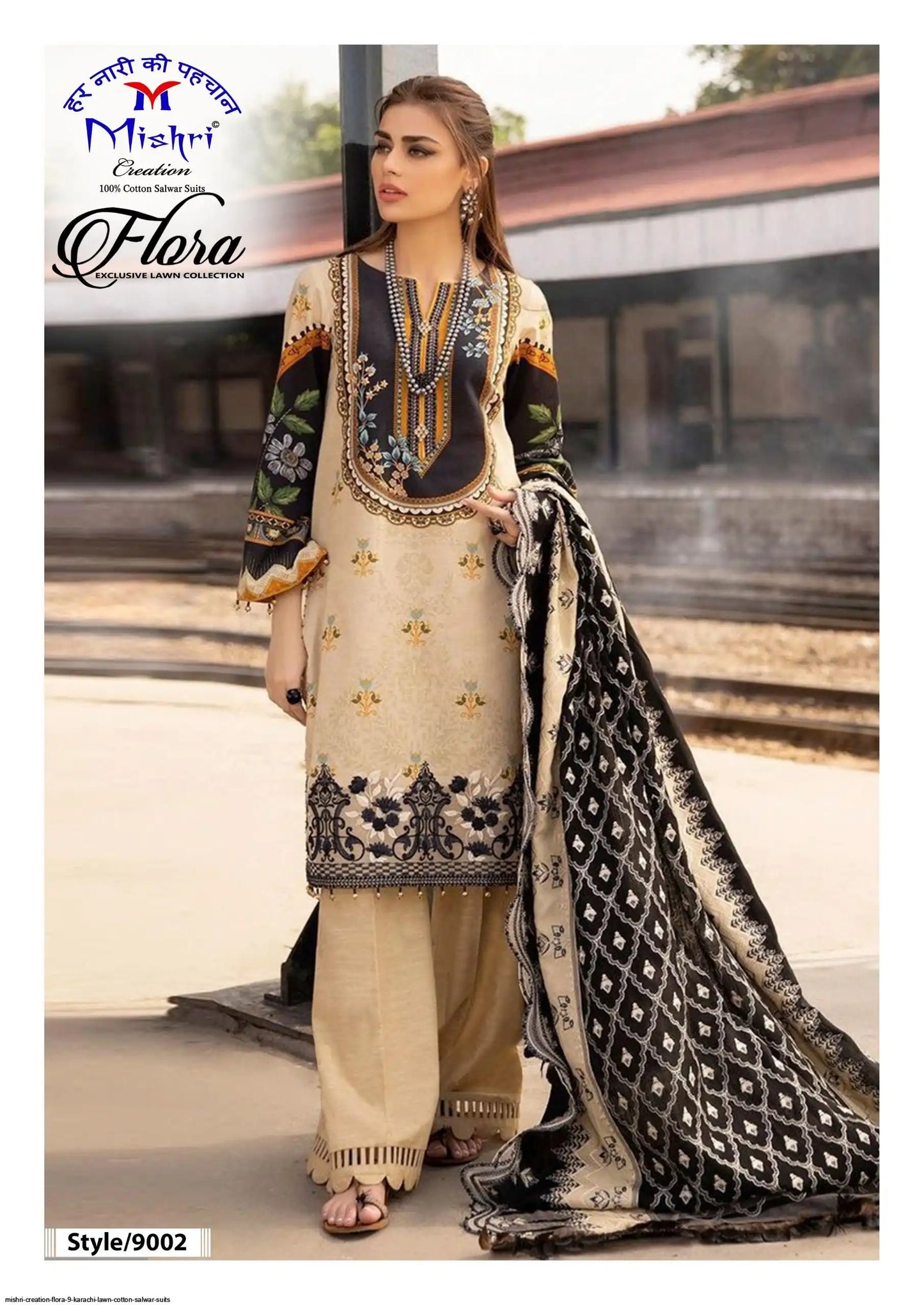 MISHRI CREATION FLORA 9 KARACHI LAWN COTTON SALWAR SUITS