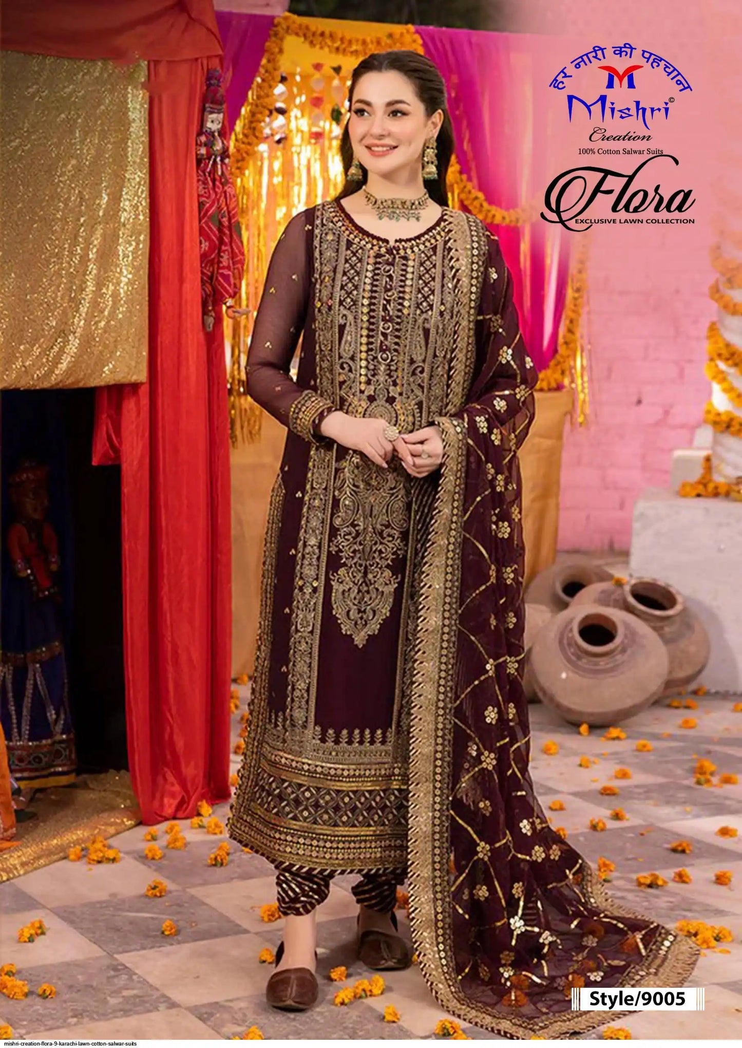 MISHRI CREATION FLORA 9 KARACHI LAWN COTTON SALWAR SUITS