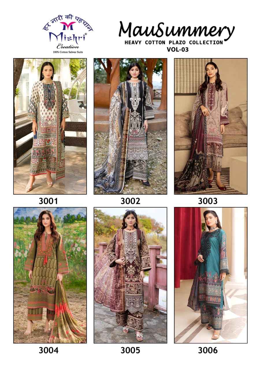 Mishri Creation Mausummery Vol 3 Cotton Dress Material 6 pcs Catalogue