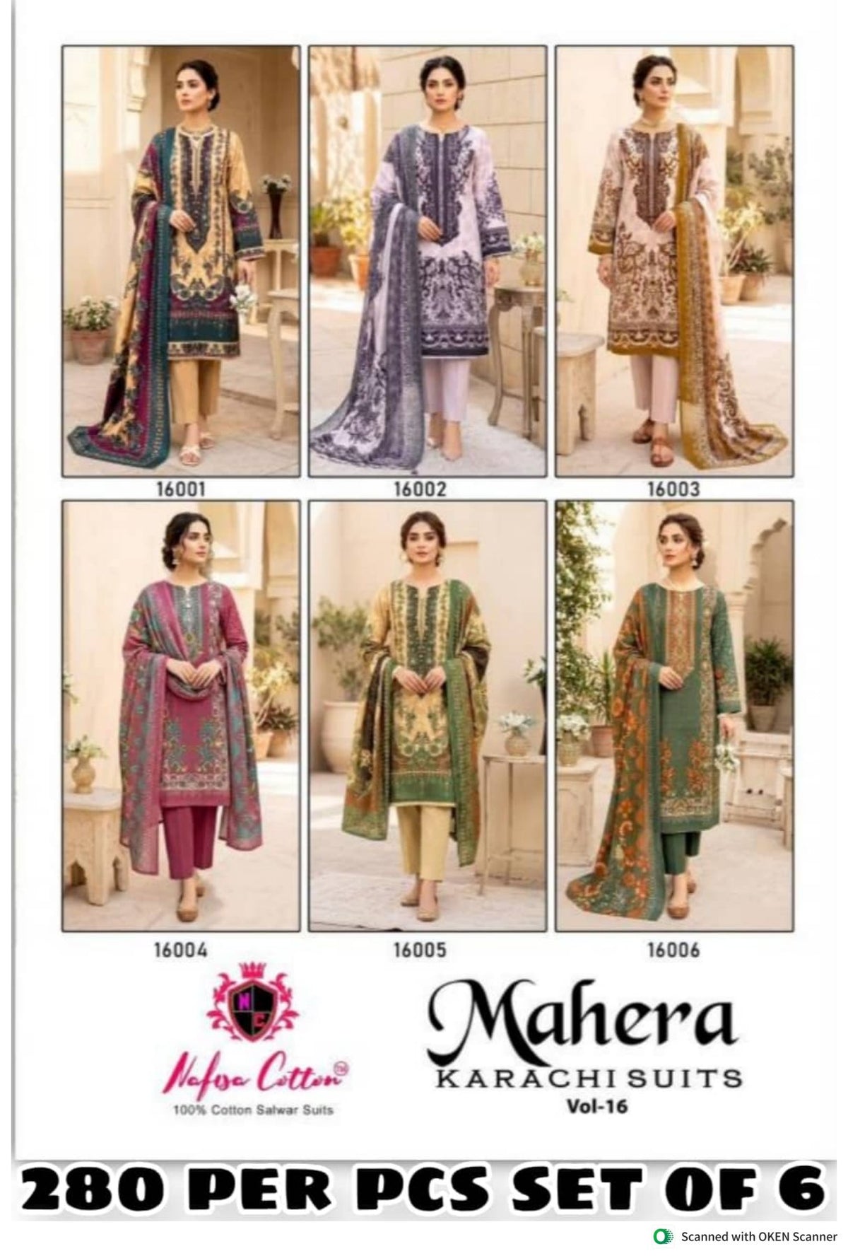 Mahera Karachi Suits Vol.16 Mix Cotton catalogue