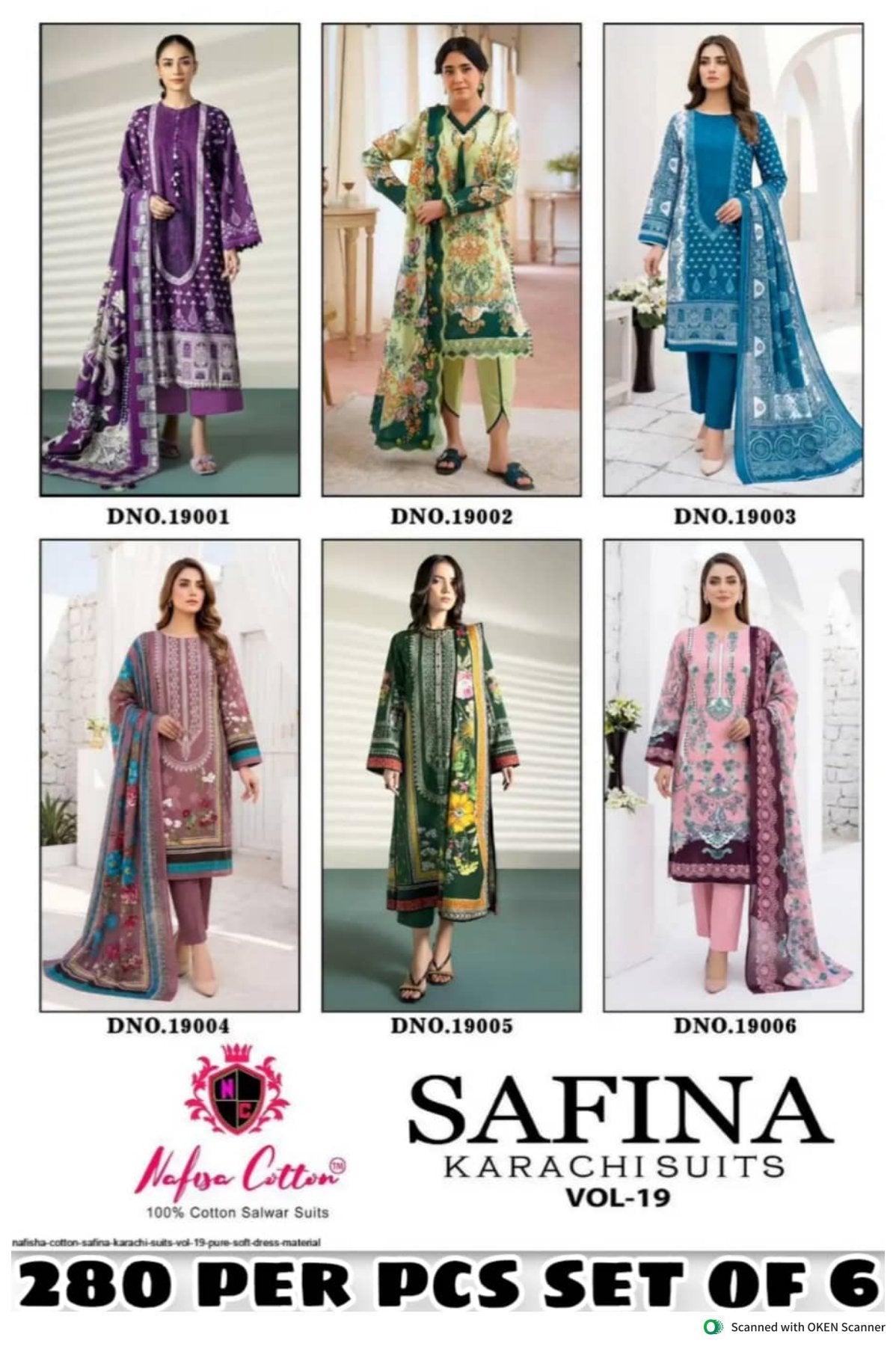 Safina Karachi Suits Vol.19 Mix Cotton catalogue